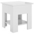 Mesa de centro madera de ingeniería blanco brillo 40x40x42
