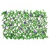 Enrejado valla expansible de hiedra artificial verde 180x70