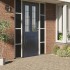 Lámina de ventana esmerilada estática PVC negro 90x2000