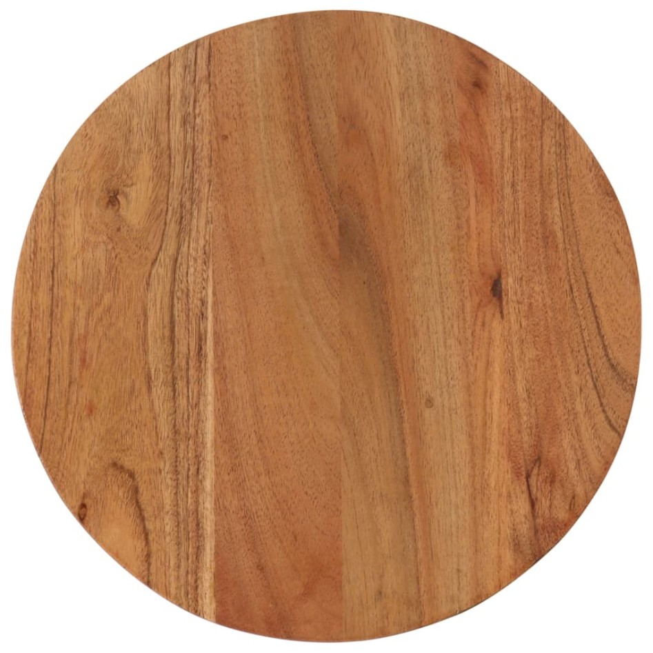 Mesa de centro de madera maciza de acacia y hierro 35x35x30