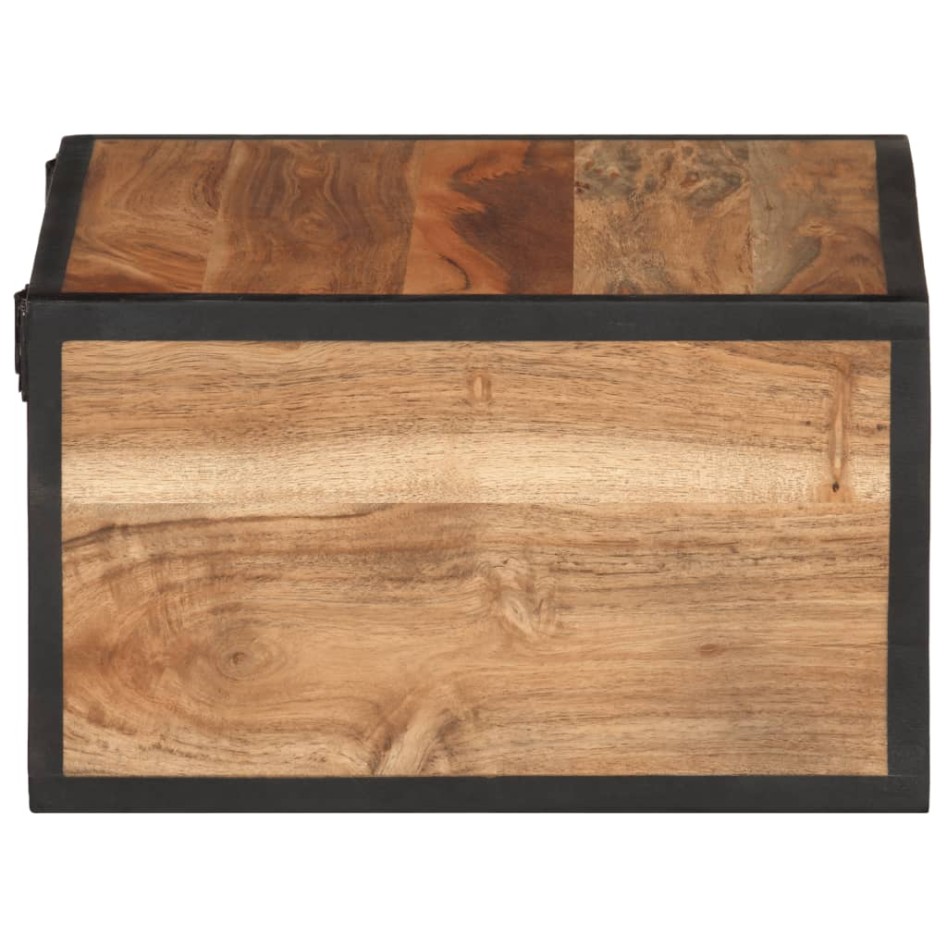 Mesita de noche de pared madera maciza acacia 35x35x20