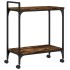 Carrito cocina madera ingeniería roble ahumado 60,5x31x72,5