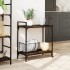 Carrito cocina madera ingeniería roble ahumado 60,5x31x72,5
