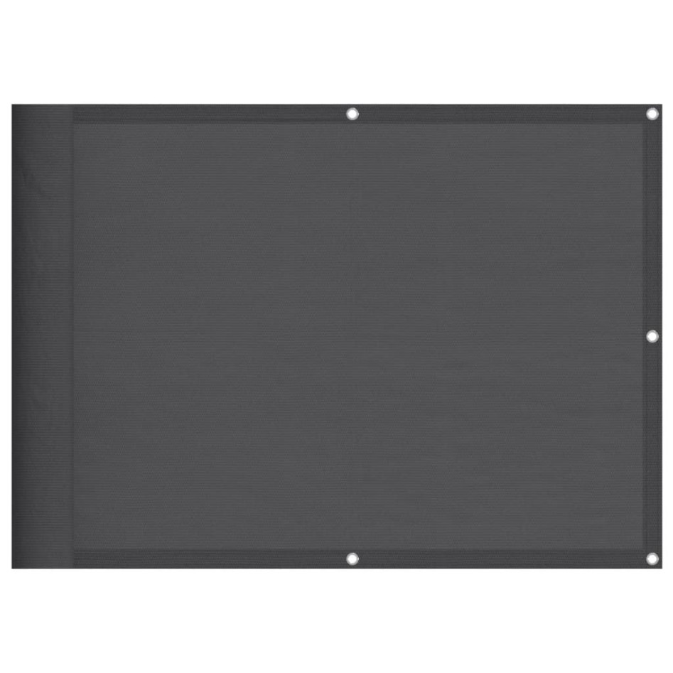 Pantalla de balcón 100% poliéster Oxford antracita 75x800