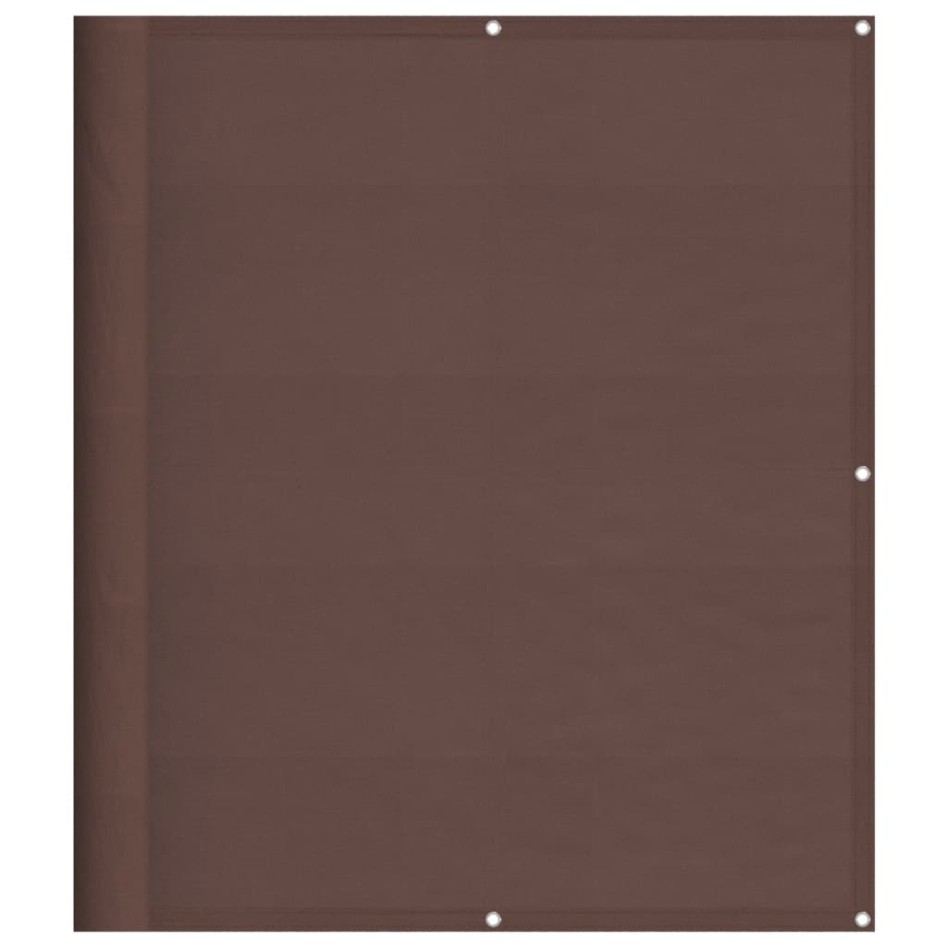 Pantalla de balcón 100% poliéster Oxford marrón 120x800