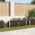 Arriate de acero galvanizado marrón 160x40x45