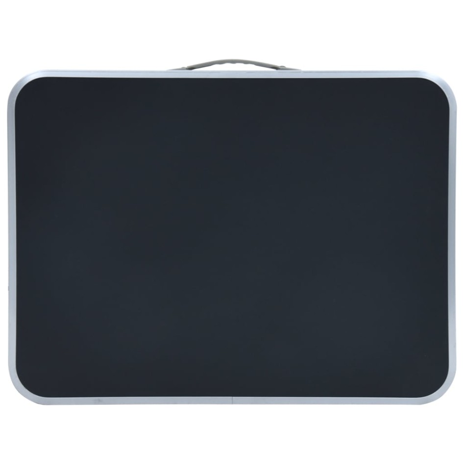 Mesa de camping plegable aluminio gris 60x45