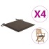 Cojines de silla de jardín 4 uds tela taupé 40x40x3