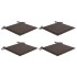 Cojines de silla de jardín 4 uds tela taupé 40x40x3