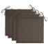 Cojines de silla de jardín 4 uds tela taupé 40x40x3
