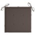 Cojines de silla de jardín 4 uds tela taupé 40x40x3