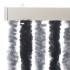 Cortina antimoscas chenilla gris y negro 56x185