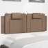 Cabecero de cama acolchado cuero sintético capuchino 120