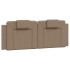 Cabecero de cama acolchado cuero sintético capuchino 120