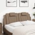 Cabecero de cama acolchado cuero sintético capuchino 120