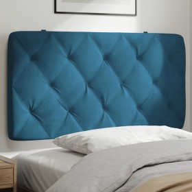 Cabecero de cama acolchado terciopelo azul 100