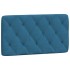Cabecero de cama acolchado terciopelo azul 100