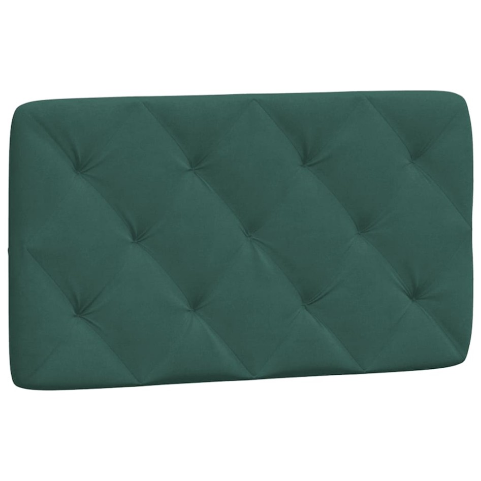 Cabecero de cama acolchado terciopelo verde oscuro 90