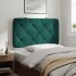 Cabecero de cama acolchado terciopelo verde oscuro 90
