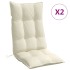 Cojines de silla respaldo alto 2 uds tela Oxford color