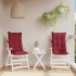 Cojines de silla con respaldo alto 2 uds tela Oxford rojo