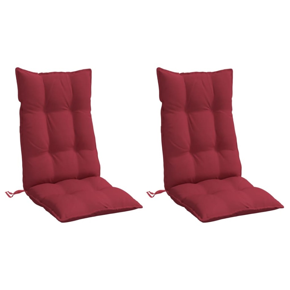 Cojines de silla con respaldo alto 2 uds tela Oxford rojo