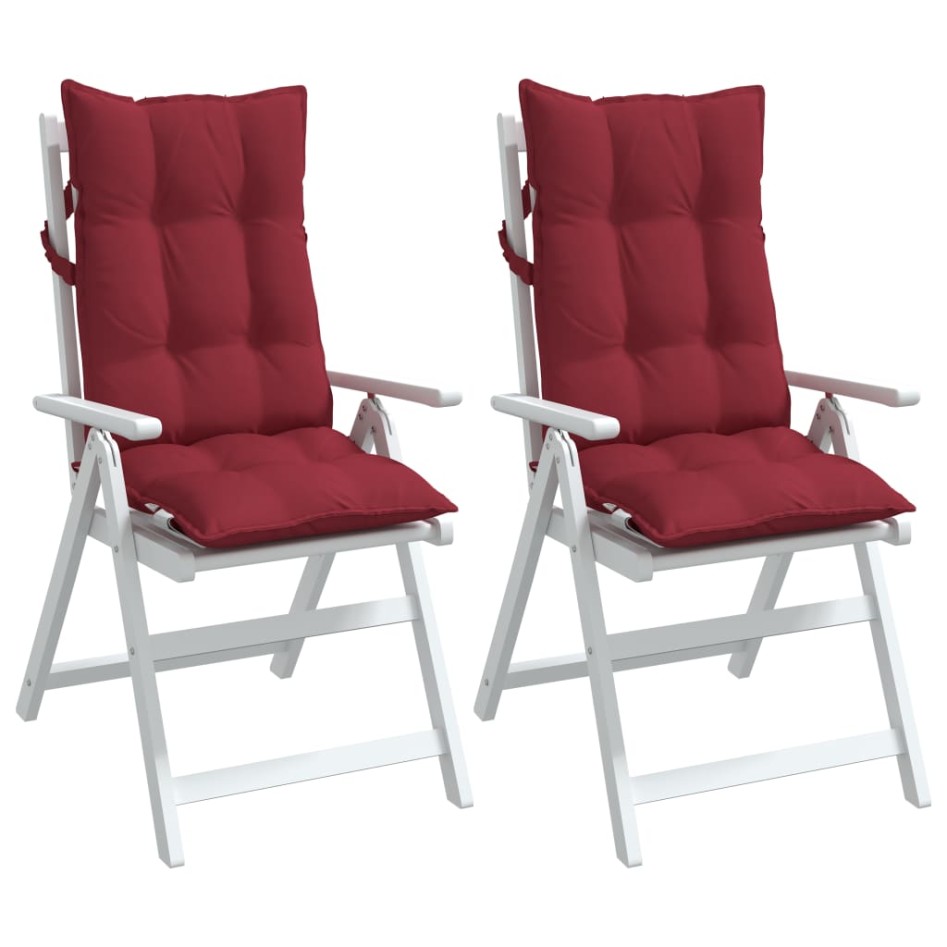 Cojines de silla con respaldo alto 2 uds tela Oxford rojo