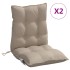 Cojines para silla respaldo bajo 2 uds tela Oxford gris
