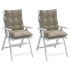 Cojines para silla respaldo bajo 2 uds tela Oxford gris