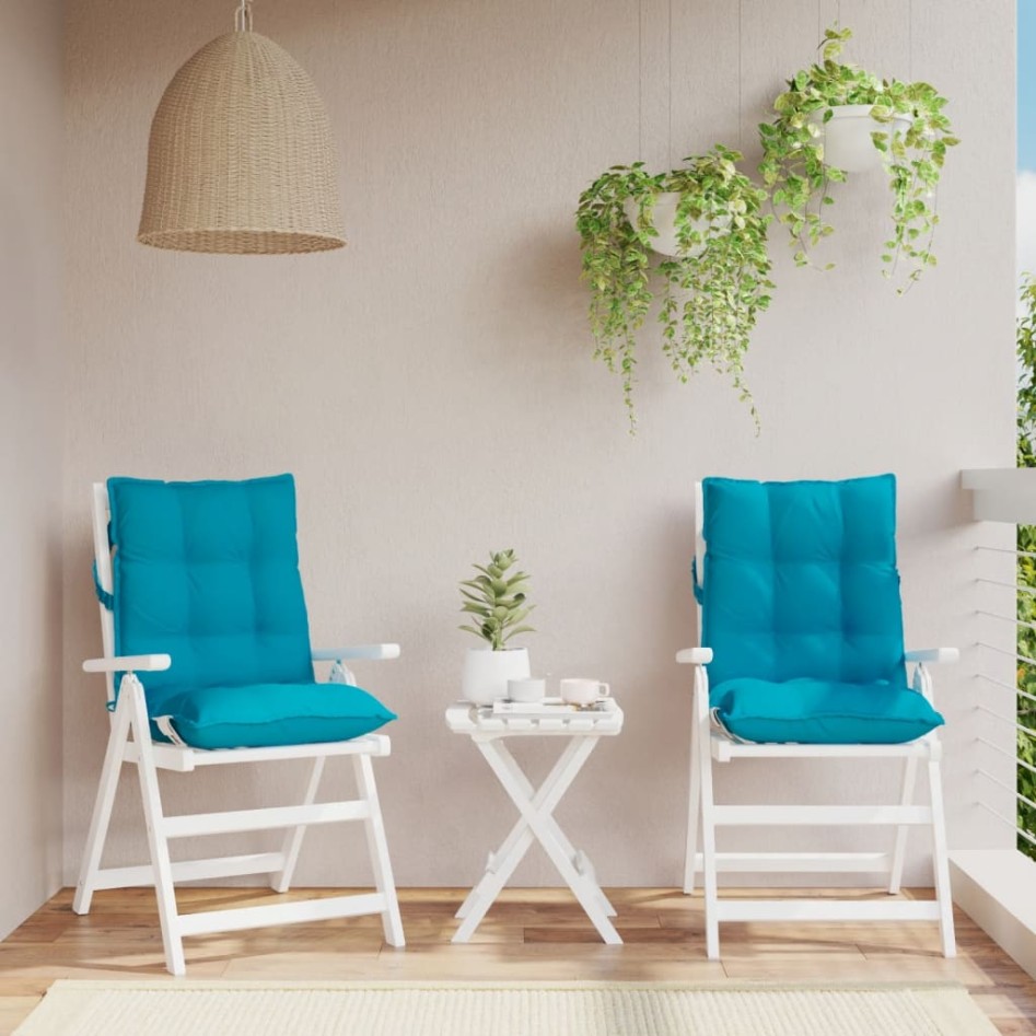 Cojines para silla respaldo bajo 2 uds tela Oxford azul