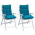 Cojines para silla respaldo bajo 2 uds tela Oxford azul