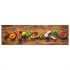 Alfombra de cocina lavable terciopelo dibujo especias 45x150