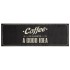 Alfombra de cocina lavable terciopelo texto café 60x180