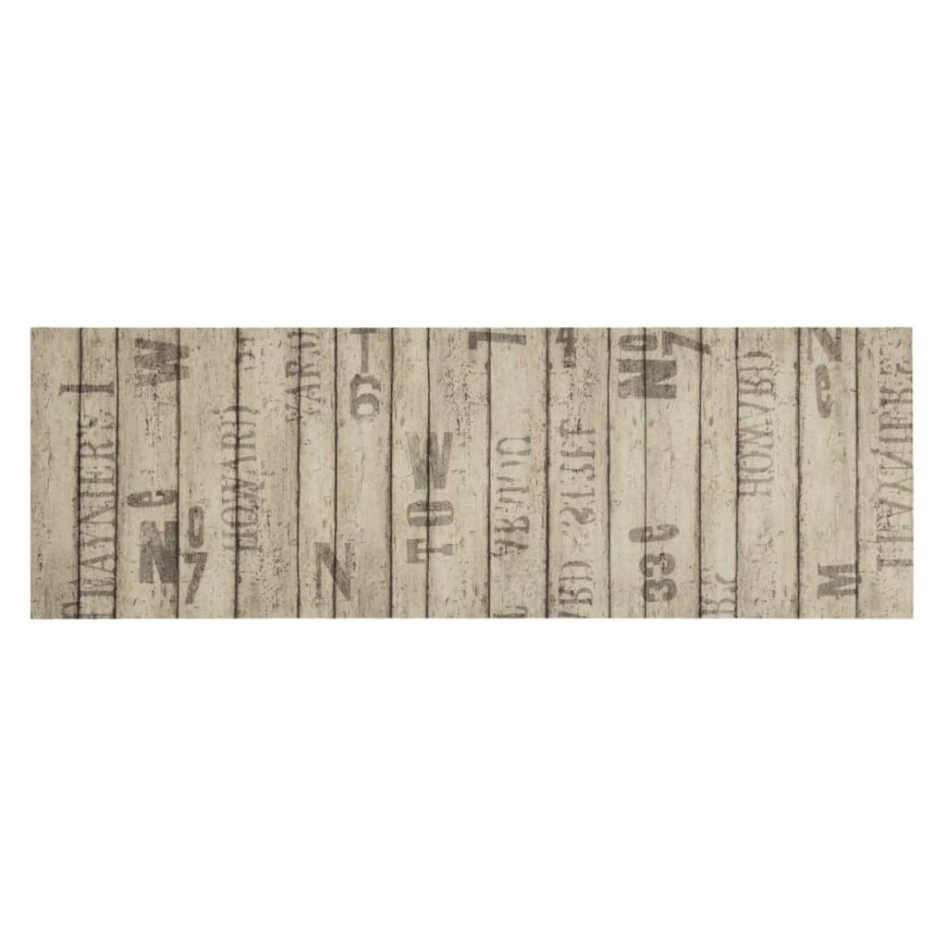 Alfombra de cocina lavable terciopelo estampado valla 60x180