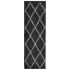 Alfombra de pelo largo moderna PAMPLONA negro y crema 80x250