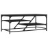 Mesa de centro de madera contrachapada negro 100x49x40