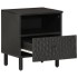 Mesita de noche de madera maciza de mango negra 40x33x46