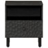 Mesita de noche de madera maciza de mango negra 40x33x46