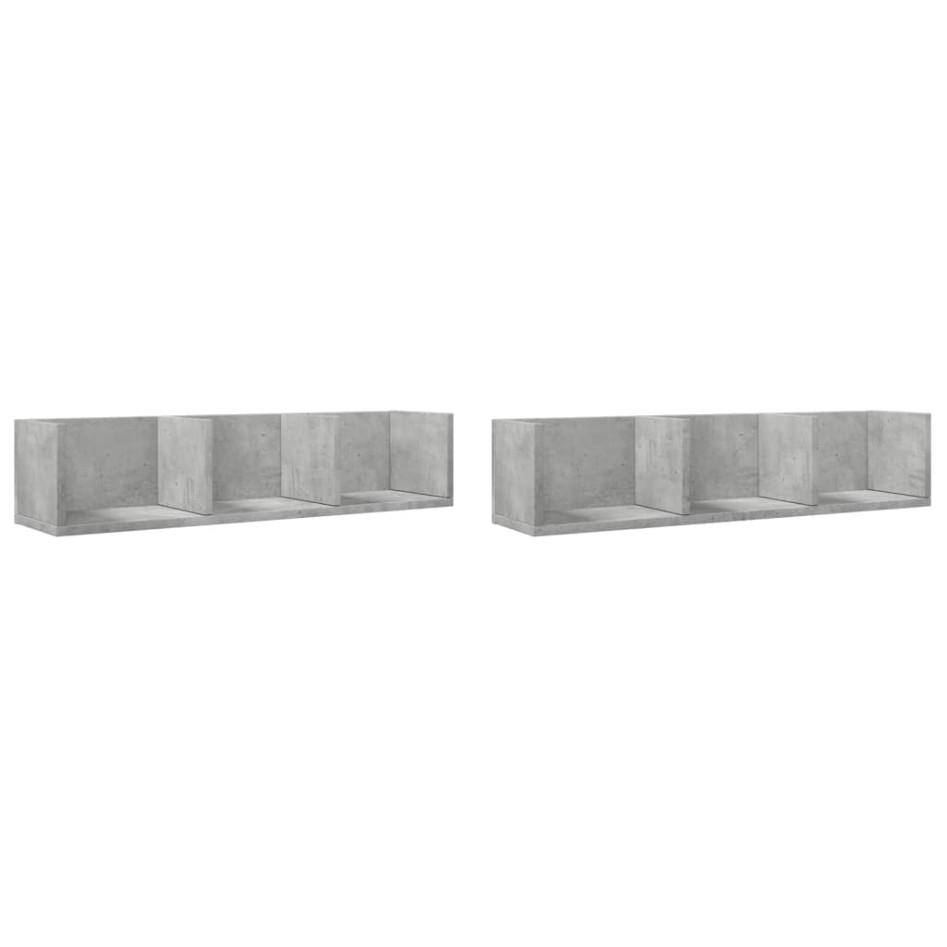 Muebles de pared 2 uds madera de ingeniería gris