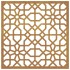 Adorno de pared de jardín acero corten diseño morisco 55x55