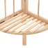 Estante de esquina de madera de cedro 27x27x110