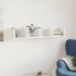Mueble de pared madera de ingeniería blanco 99x18x16,5