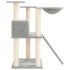 Rascador para gatos con postes de sisal gris claro 83