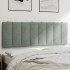Cabecero de cama acolchado terciopelo gris claro 120