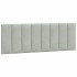 Cabecero de cama acolchado terciopelo gris claro 120
