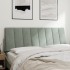 Cabecero de cama acolchado terciopelo gris claro 120