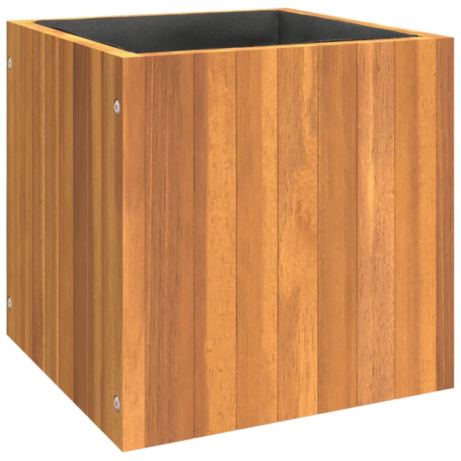 Jardinera de madera maciza de acacia 35x35x35