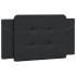 Cabecero de cama acolchado cuero sintético negro 100