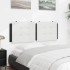 Cabecero de cama acolchado cuero sintético blanco negro 120