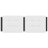Cabecero de cama acolchado cuero sintético blanco negro 120